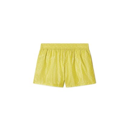 yellow off stamp allover swimshorts